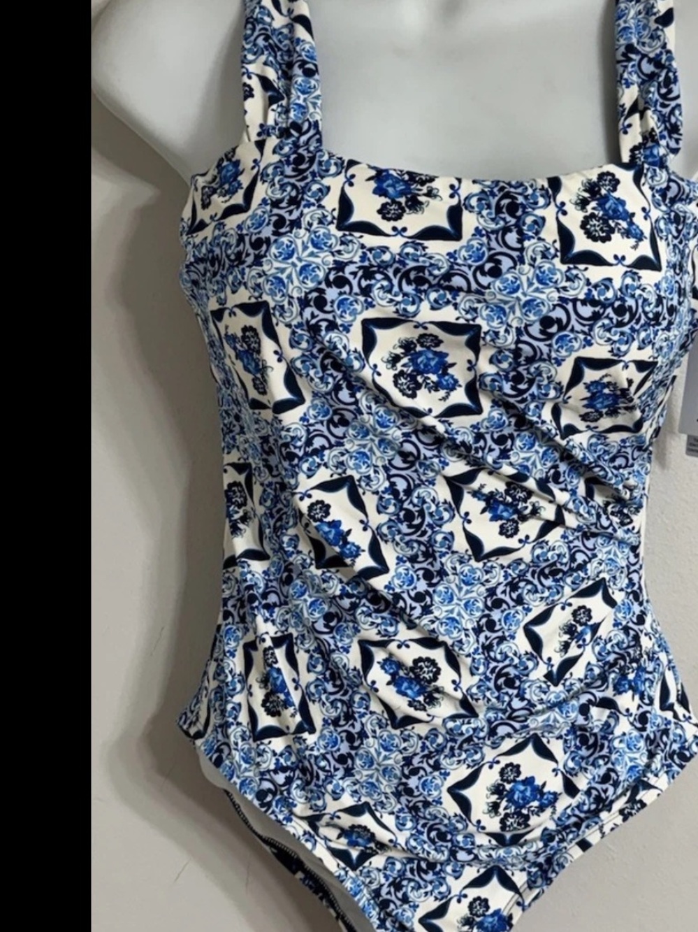 Jantzen one piece bathing suit paisley print womens size 12